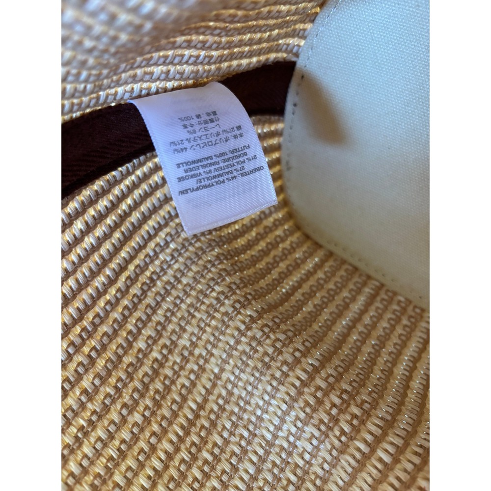 Madewell Woven Straw Transport Tote Leather Trim Brown Tan NF319 NWT - Picture 11 of 11